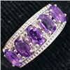 Image 1 : Silver Amethyst (1.35ct) Ring