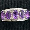 Image 2 : Silver Amethyst (1.35ct) Ring