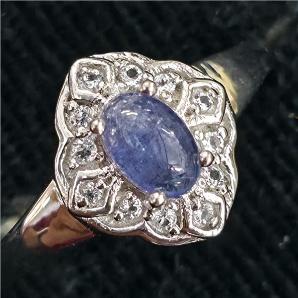 RoseGold Plated Silver Tanzanite Cz(0.55ct) Ring