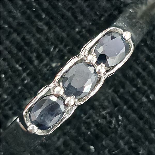 Gold plated Silver Blue Sapphire(1.9ct) Ring