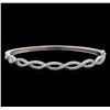 1.45 ctw Diamond Bangle Bracelet - 14KT White Gold