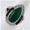 Image 2 : 5.00 ctw Emerald and 0.99 ctw Diamond 18K White Gold Ring (GIA CERTIFIED)