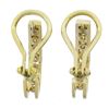 Image 2 : Classic 14K Yellow Gold 0.42 ctw Round Channel Diamond Huggie Cuff Omega Earring