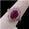 Image 3 : 4.55 ctw BURMESE Ruby and 0.90 ctw Diamond Platinum Ring (GIA CERTIFIED)