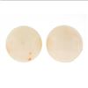 Solid 14K Yellow Gold 15mm Bead Ball Angel Skin Coral Button Stud Earrings