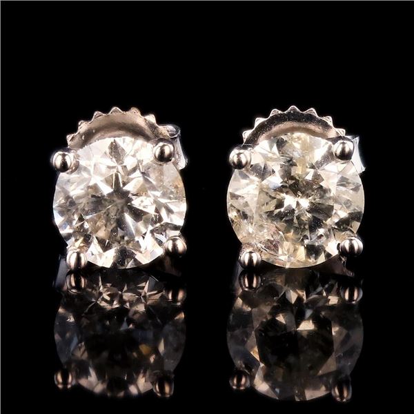 3.00 ctw Diamond 18K White Gold Stud Earrings