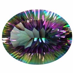 36.3ct Oval Concave Multi Color Mystic Topaz (GEM-15210)