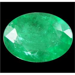 .45ct Alluring Top Green Columbian Emerald Oval 6X4mm (GMR-0980A)