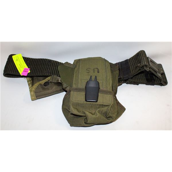 MILITARY NYLON WEB PISTOL BELT & M1 RIFLE SMALL