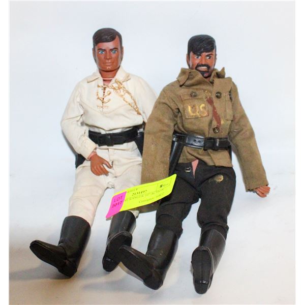 2 1973 LONE RANGER 10" ACTION FIGURES