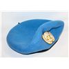 Image 1 : UN UNITED NATIONS ISSUE BERET WITH CAP BADGE