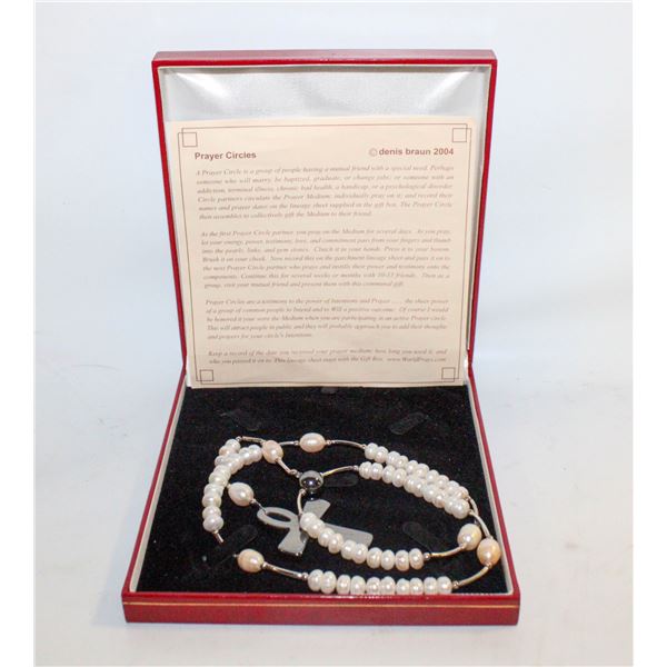 PRAYER CIRCLE NECKLACE 2004 STRAND OF PEARLS &