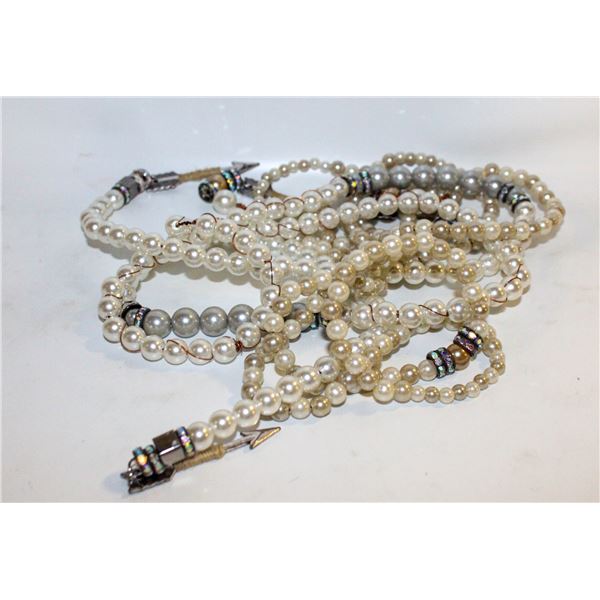 2 HANDMADE LARGE PEARL/ARROW STYLE OPERA CUSTOM