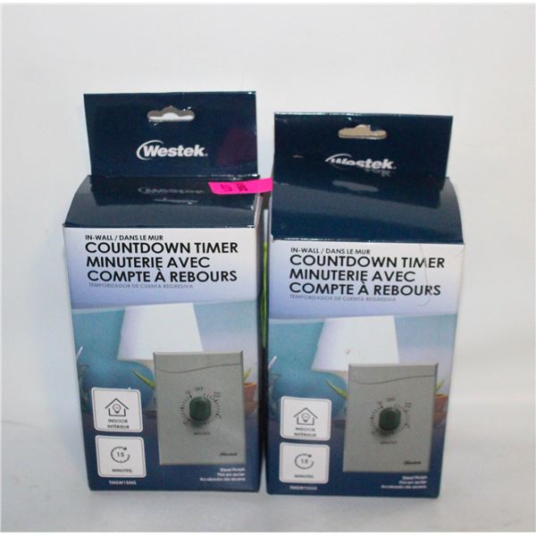 2 WESTEK TMSW15MS HARDWIRE INDOOR IN-WALL