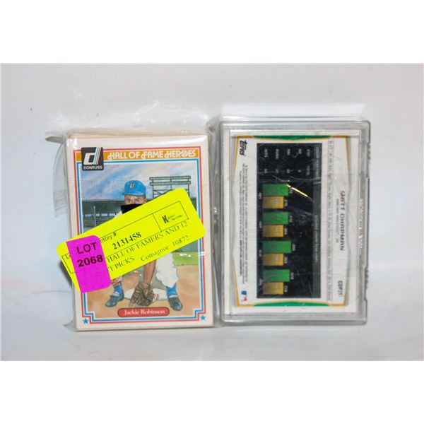 DONRUSS HALL OF FAMERS AND 12 1ST DRAFT PICKS