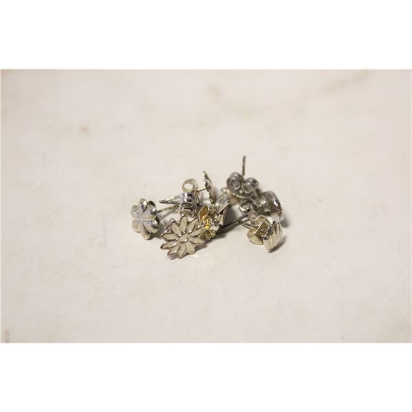 (4) PAIRS ASSORTED ESTATE STUD EARRINGS