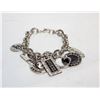 Image 1 : GUESS MIXED LOGO CHARM TOGGLE BRACELET