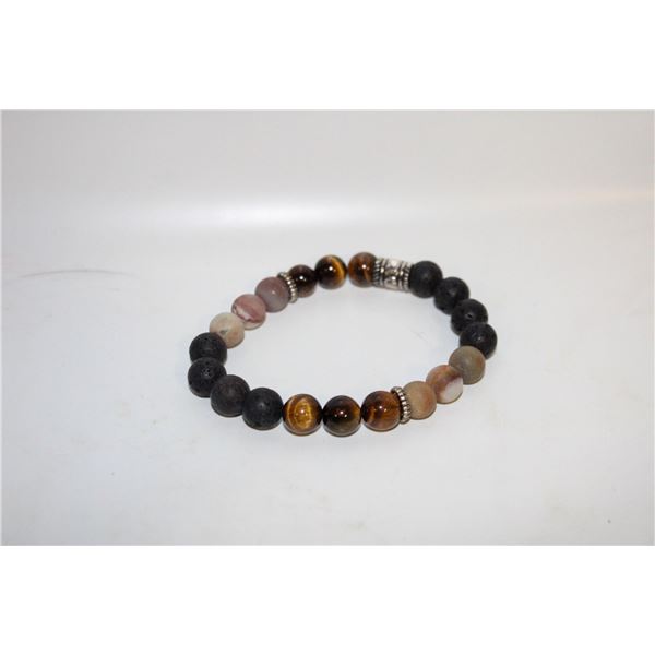 GROUNDING INTENTION BRACELET BROWN ZEBRA JASPER