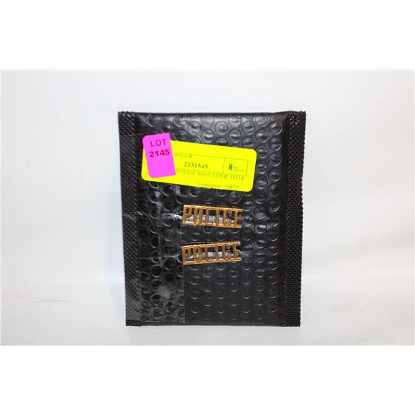 MILITARY POLICE SHOULDER TITLE PAIR