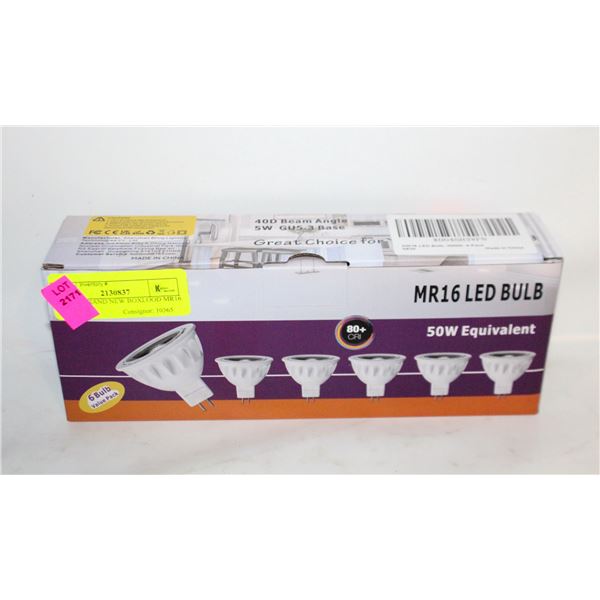 6 PACK BRAND NEW BOXLOOD MR16 GU5.3 LED