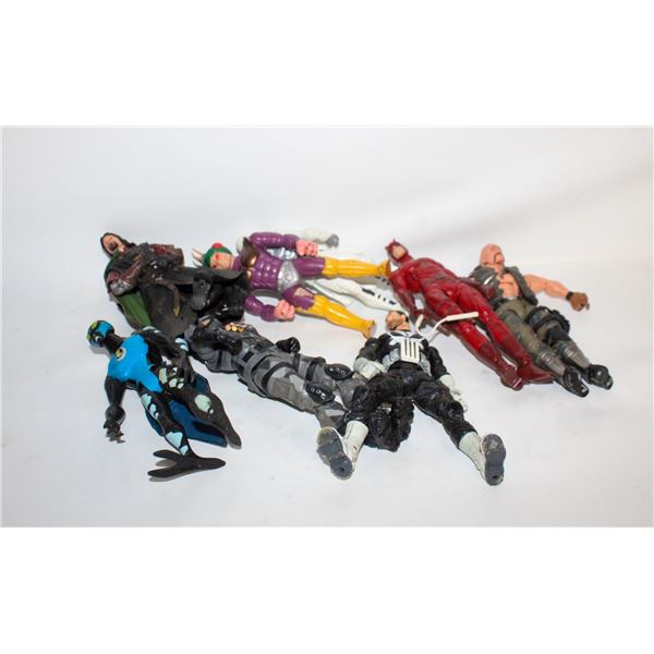 ACTION FIGURE LOT (8) GI JOE, MARVEL, PUNISHER