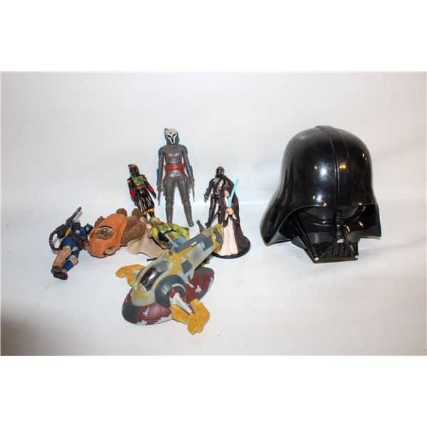 STAR WARS LOT ACTION FIGURES, VEHICLE AND