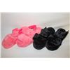 Image 1 : NEW WOMEN'S SLIPPERS 1PINK 1BLACK SIZE 9