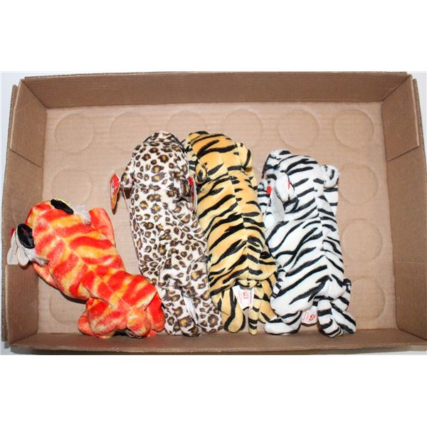 TY BEANIE BABIES W/TAGS WILD CATS