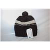 Image 1 : ADULT WOOL TOUQUE CHOCOLATE BROWN & TAN