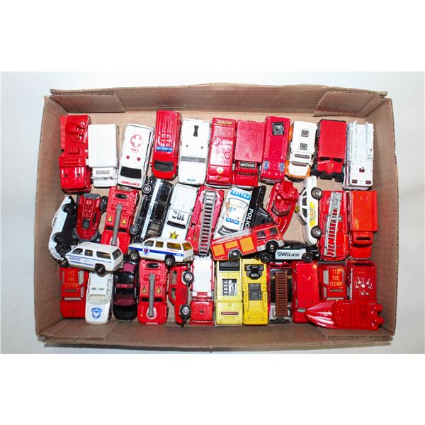 40 FIRETRUCKS, AMBULANCE, POLICE CARS TOYS