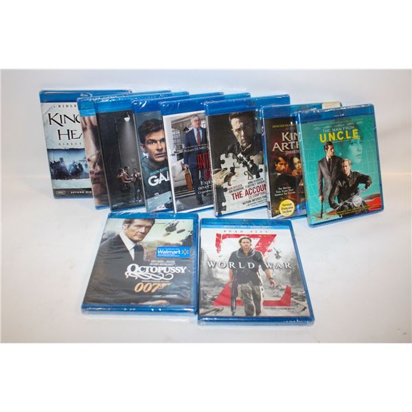 NEW & "SEALED" 10 BLU RAY ACTION MOVIES