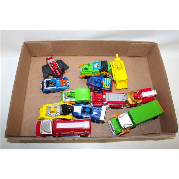 12 DIECAST PAW PATROL CARS & TRUCKS