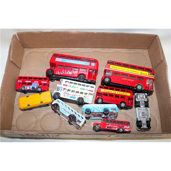10 DIECAST DOUBLE-DECK BUSES & BUSES