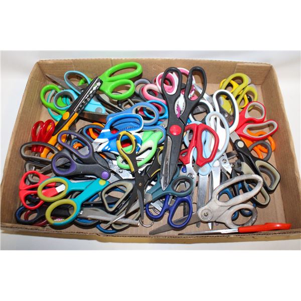 LOT OF 50 HEAVY DUTY SCISSORS INCL WESTCOTT AND