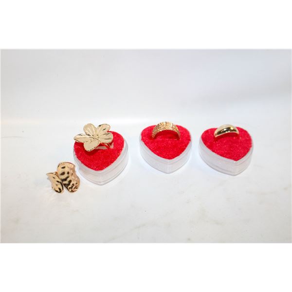 LOT OF 4 ESTATE RINGS