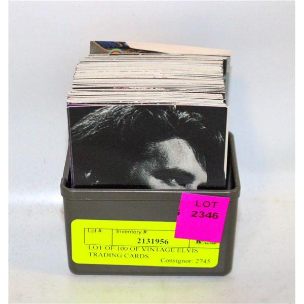 LOT OF 100 OF VINTAGE ELVIS TRADING CARDS