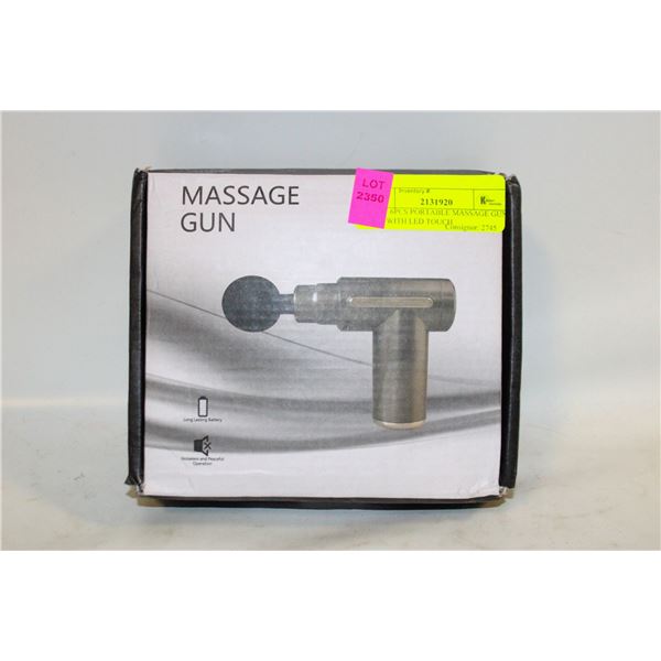 NEW 6PCS PORTABLE MASSAGE GUN SET WITH LED TOUCH