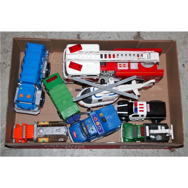 8 TONKA TRUCKS, FIRE-TRUCK, GARBAGE