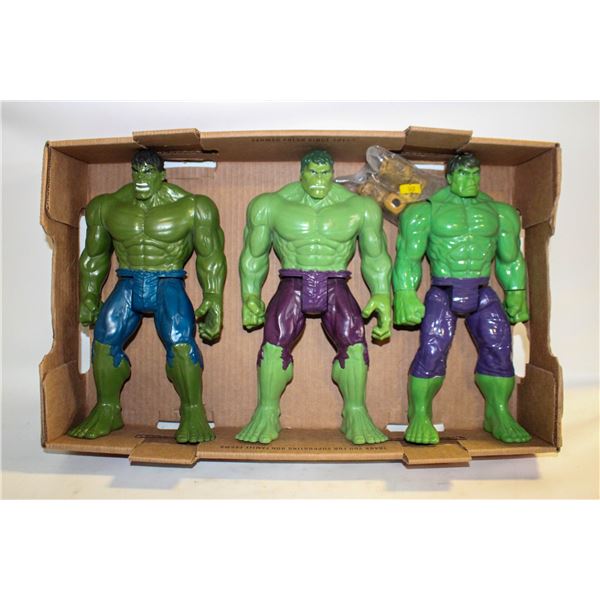 HULK FIGURES 3- 11”