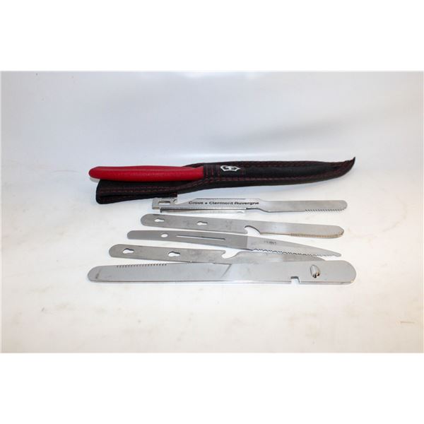FLAT OF SWISS MADE VICTORINOX RED FIBROX LMIFE ,AN