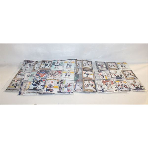 8 SHEETS OF OILERS HOCKEY CARDS
