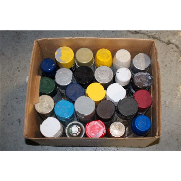 LARGE LOT OF ASSORTED SPRAY PAINTS