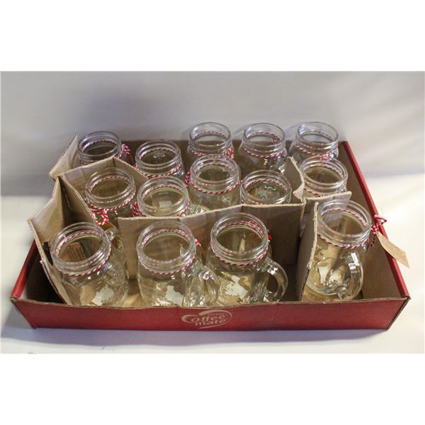 14 NEW MASONWARE BEVERAGE CANNING JARS 15OZ