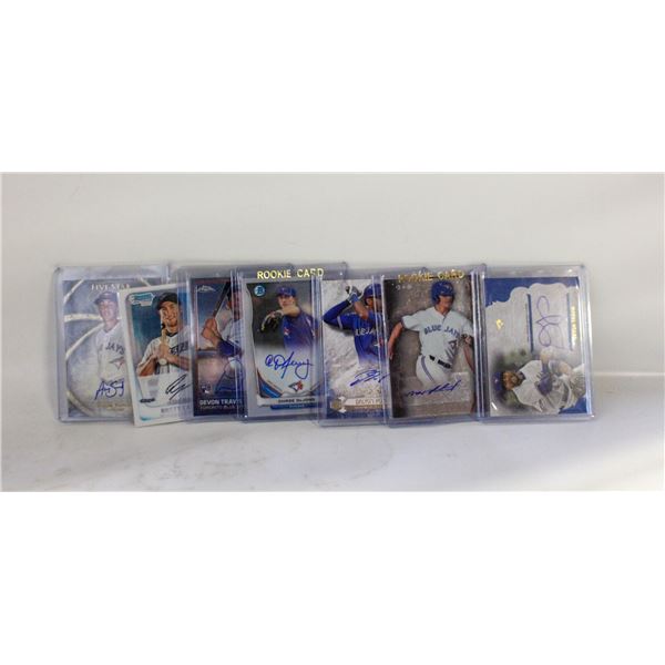 7X AUTOGRAPHED BLUE JAYS CARDS