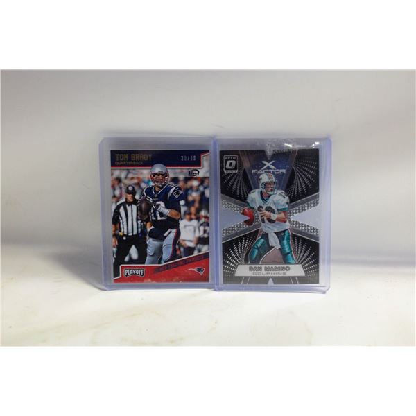 2X NFL INSERT CARDS BRADY / MARINO