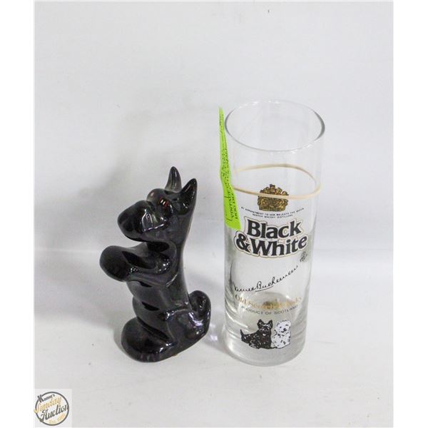 VINTAGE CLAN TARTAN SCOTTIE DOG DECANTER SMALL