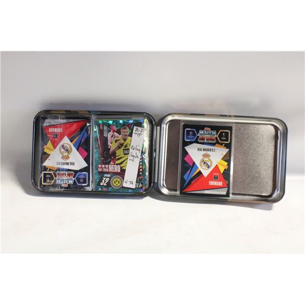 TOPPS 2020-21 SOCCER CARDS OPENED TIN