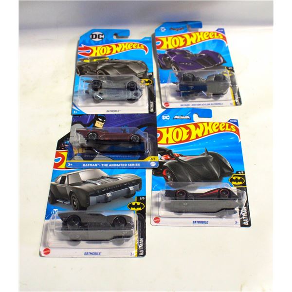 LOT OF 5X BATMOBILE HOT WHEELS