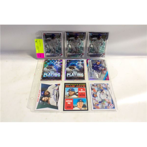 9 BLUE JAYS CARDS