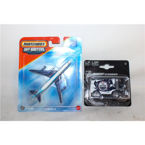 OILERS ZAMBONI/ MATCHBOX PLANE